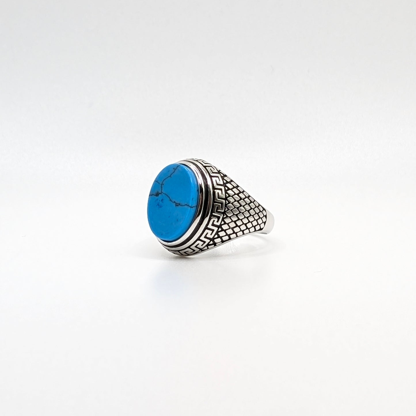 925 Sterling Silver Firoza Turquoise Ring Turkish Design