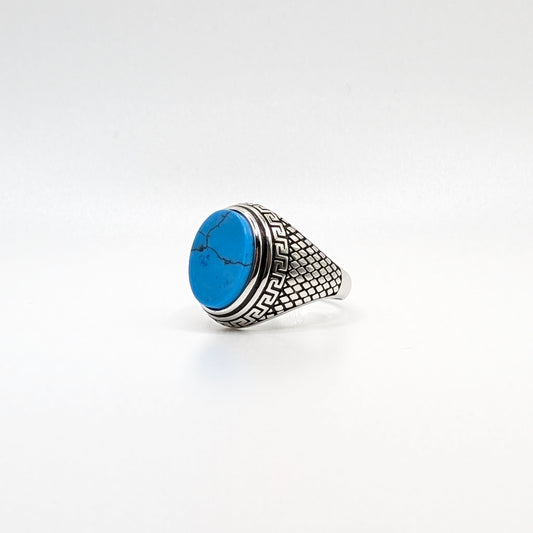 925 Sterling Silver Firoza Turquoise Ring Turkish Design