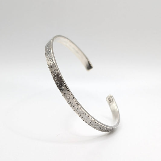 925 Sterling Silver Hammer Bracelet 5mm