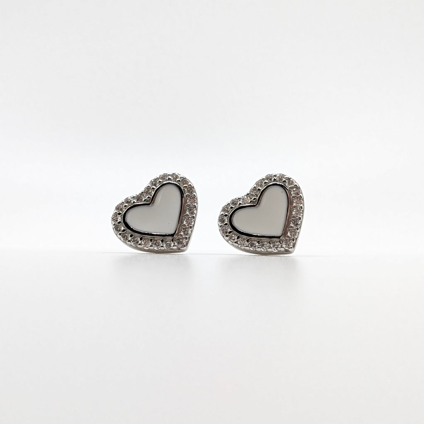 925 Sterling Silver Heart Studs Earrings All Ages