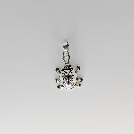 925 Sterling Silver Lady Bug Pendant which moves