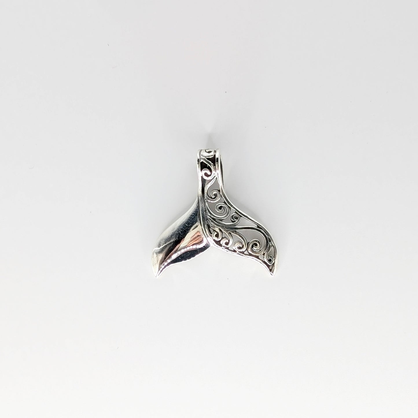 925 Sterling Silver Mermaid Fin Pendant Sea Creatures