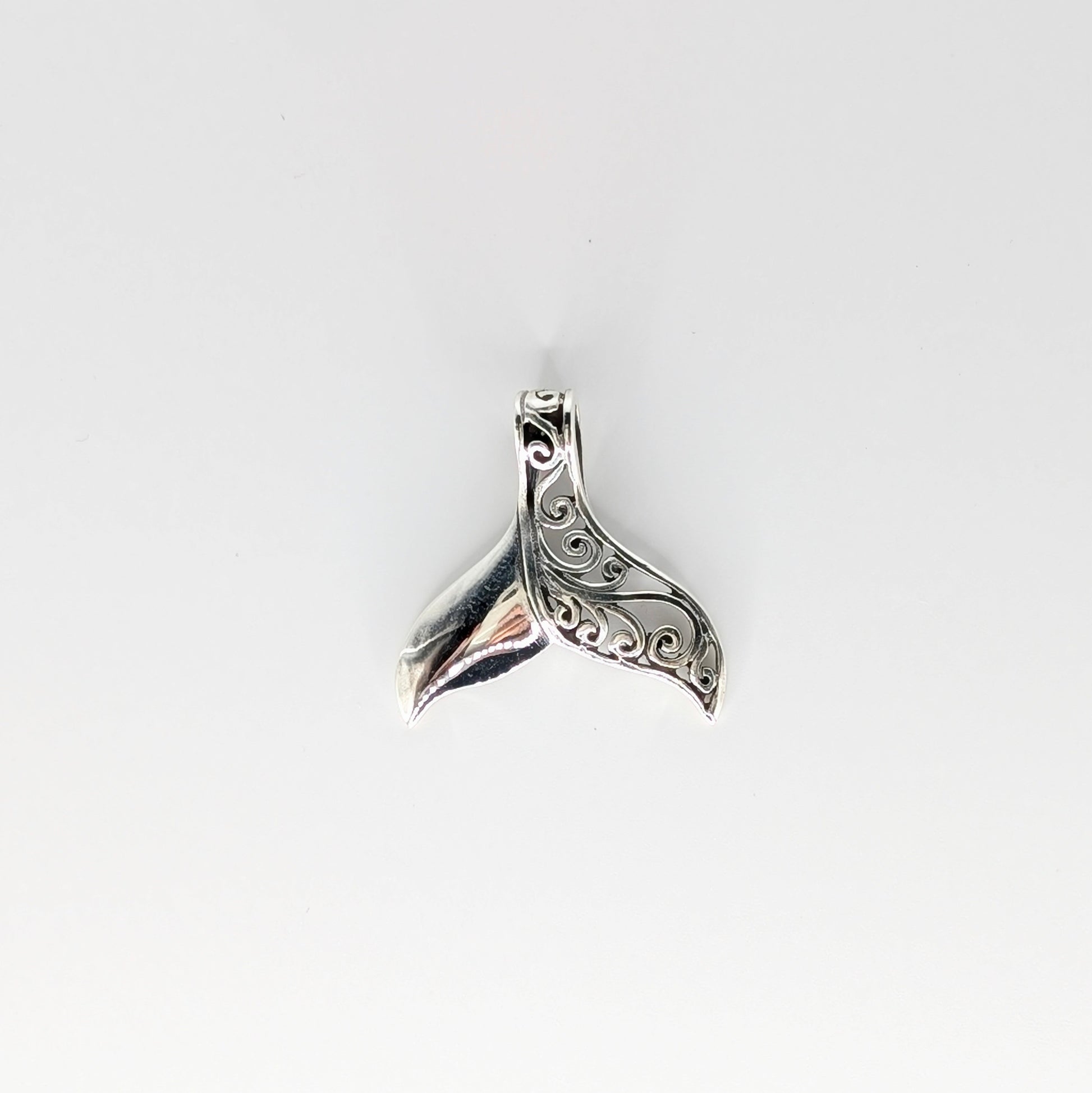 925 Sterling Silver Mermaid Fin Pendant Sea Creatures