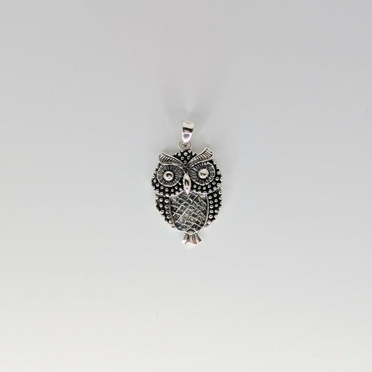 925 Sterling Silver Owl Pendant