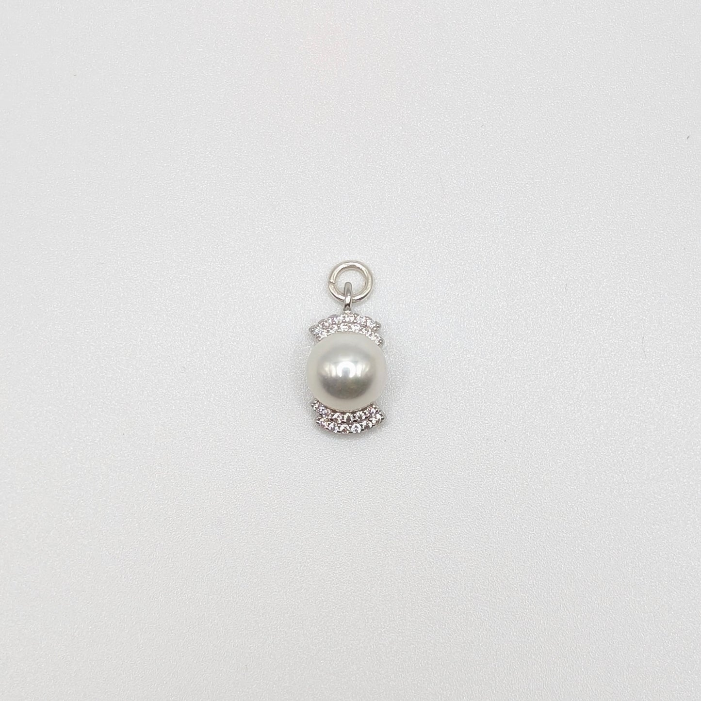 925 Sterling Silver Pearl Necklace Set with Peal Pendant, Earrings and a Ring
