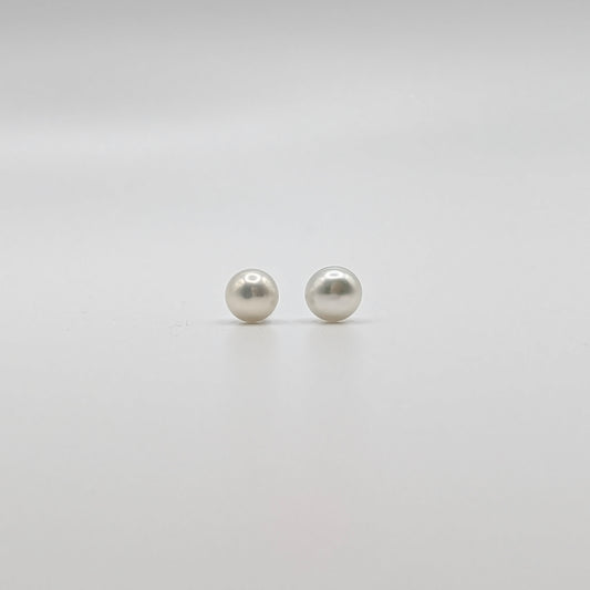 925 Sterling Silver Pearl Studs 6mm