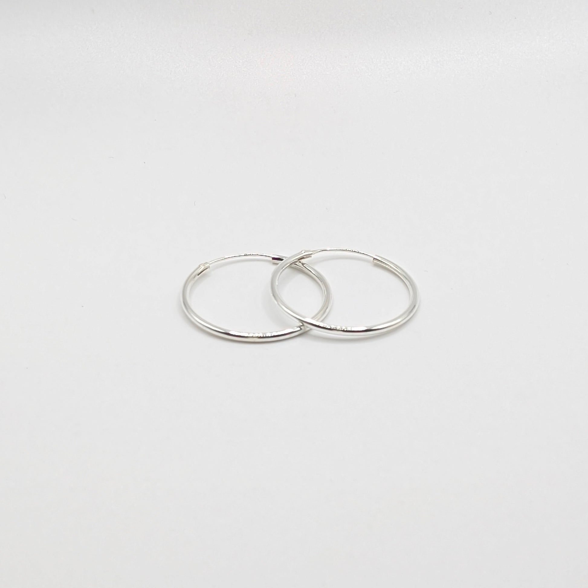 925 Sterling Silver Plain Hoop 1" Silver Oryx Jewellery