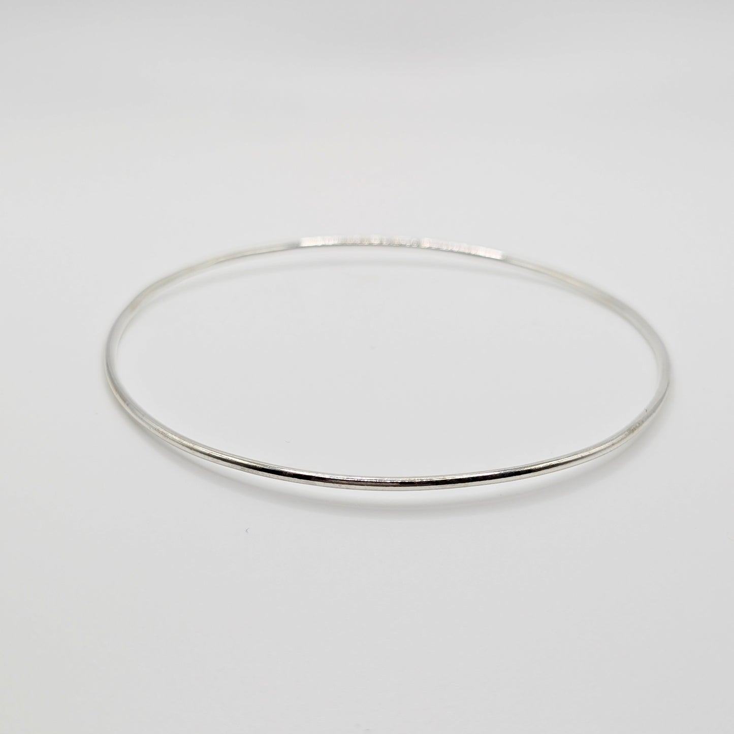 925 Sterling Silver Plain Bangle Bracelet Classic