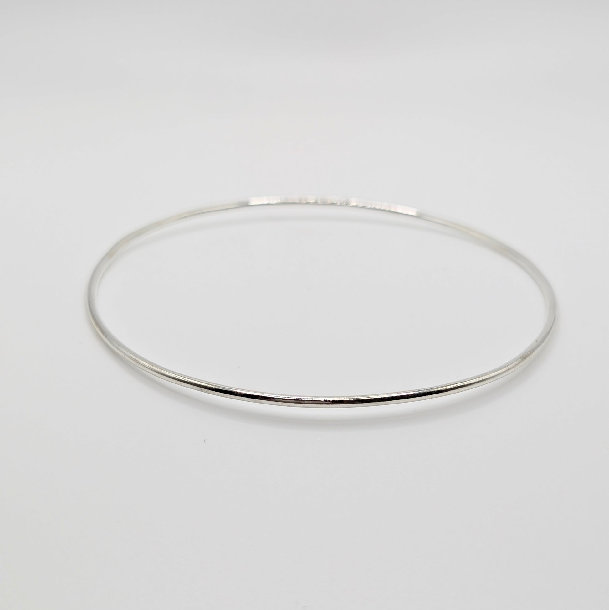 925 Sterling Silver Plain Bangle Bracelet Classic
