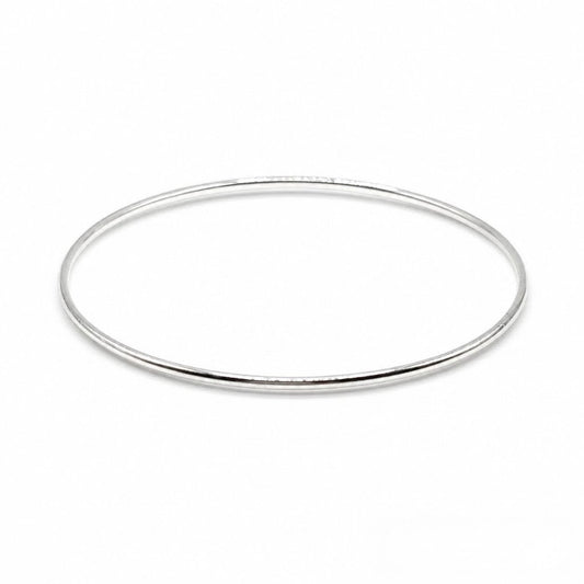 925 Sterling Silver Plain Bangle Bracelet Classic