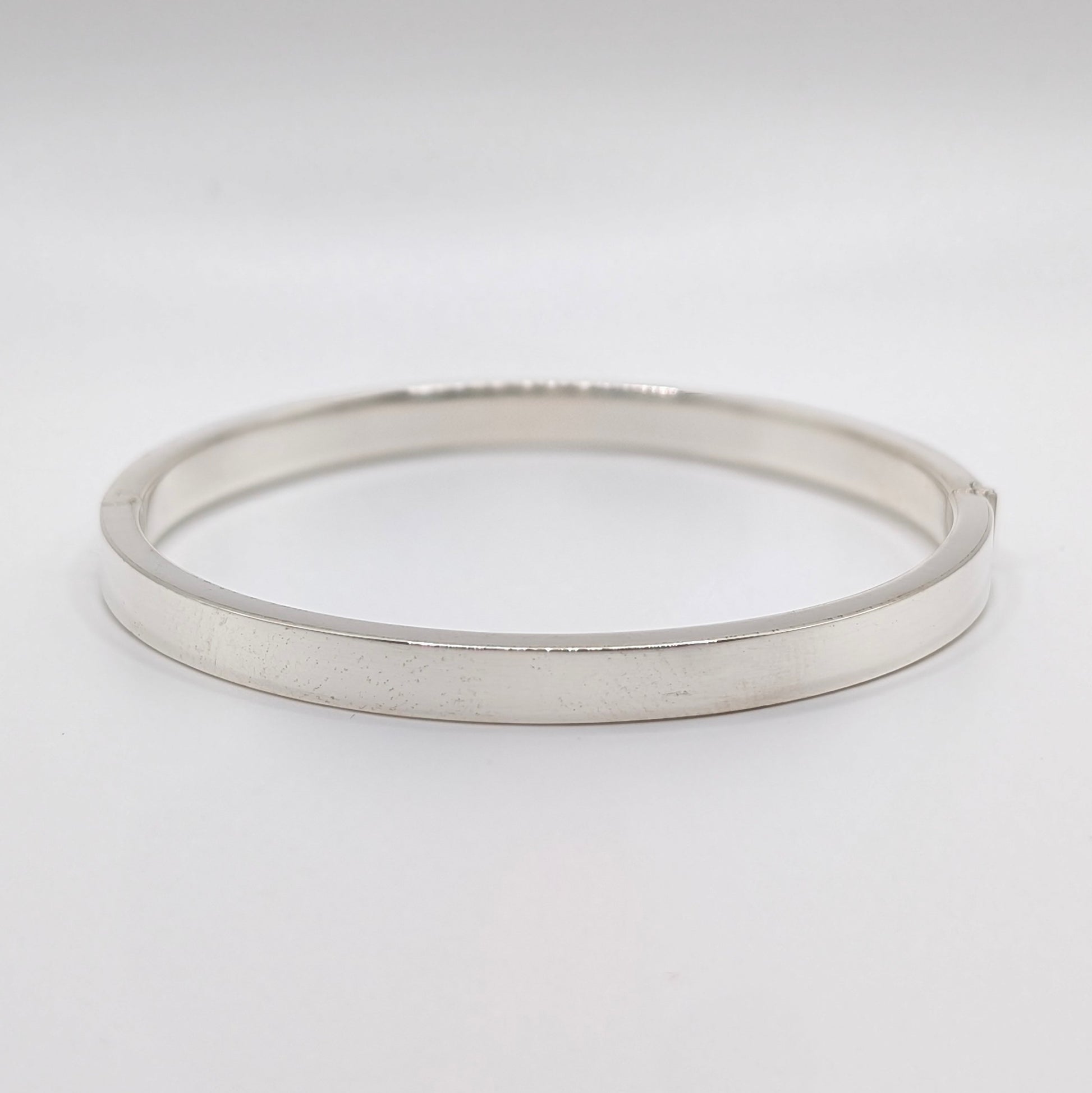 925 Sterling Silver Plain Bangle Bracelet 5mm