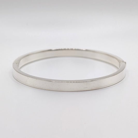 925 Sterling Silver Plain Bangle Bracelet 5mm
