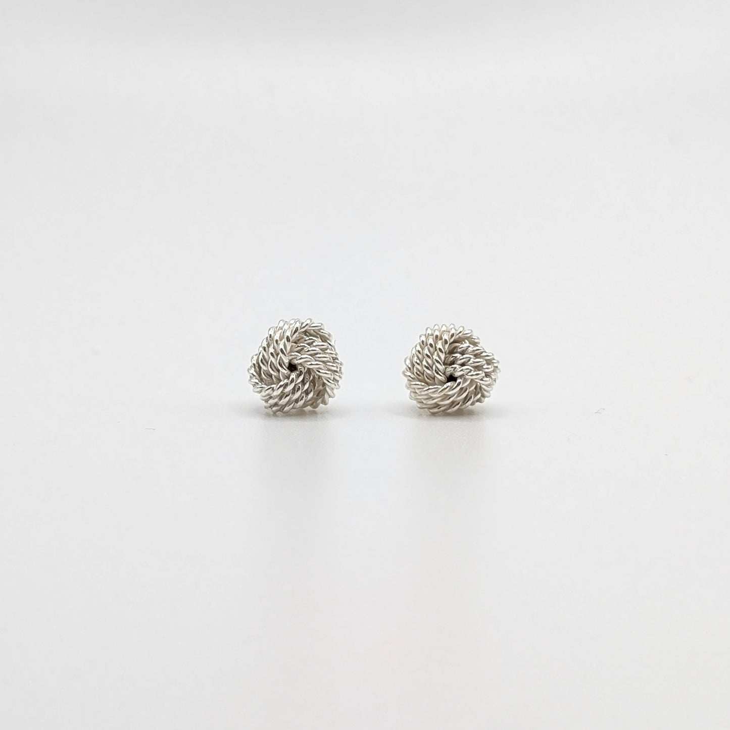925 Sterling Silver Puzzle Thread Studs Unisex