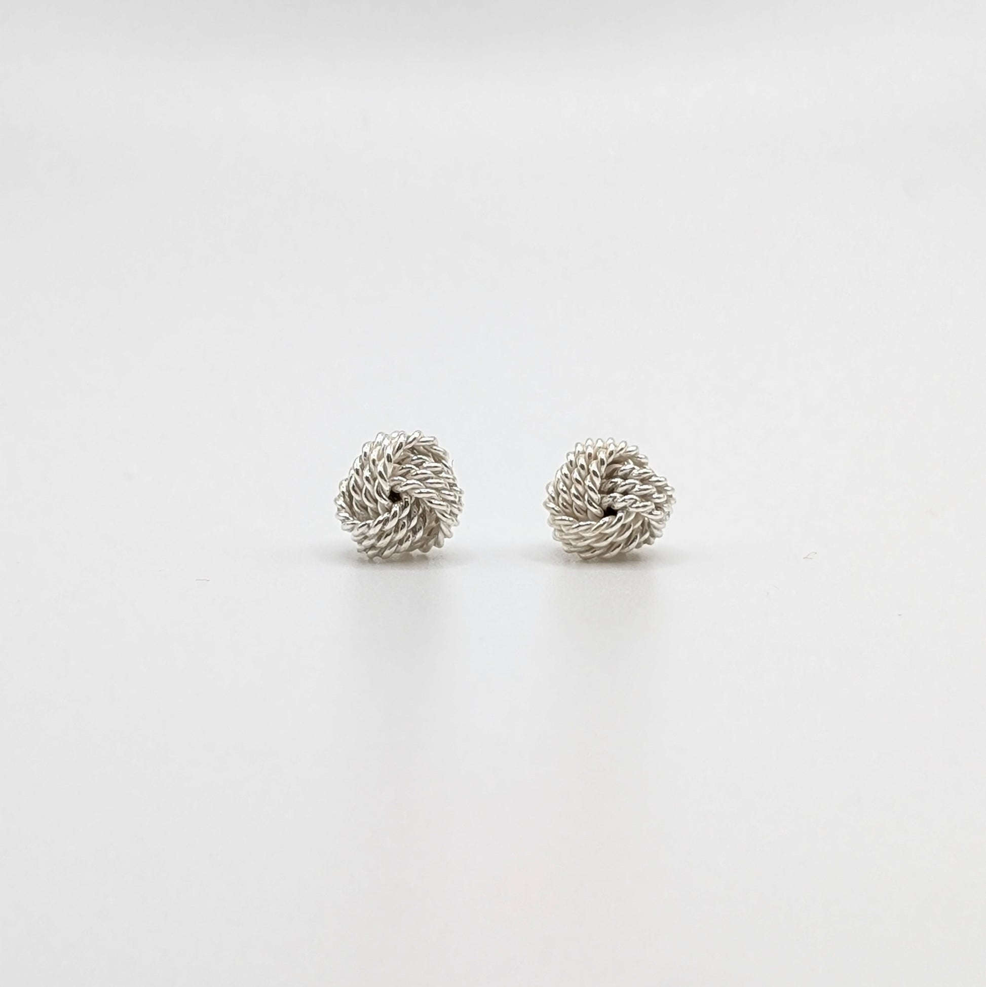 925 Sterling Silver Puzzle Thread Studs Unisex