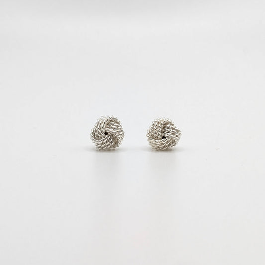 925 Sterling Silver Puzzle Thread Studs Unisex