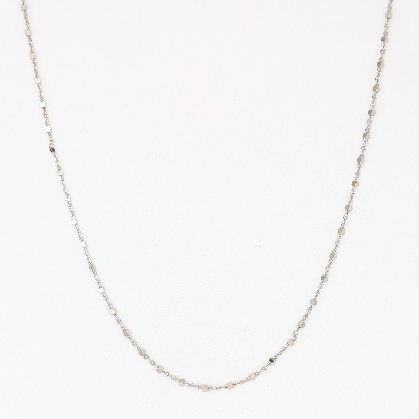 925 Sterling Silver Box Cable Chain Rhodium Plated