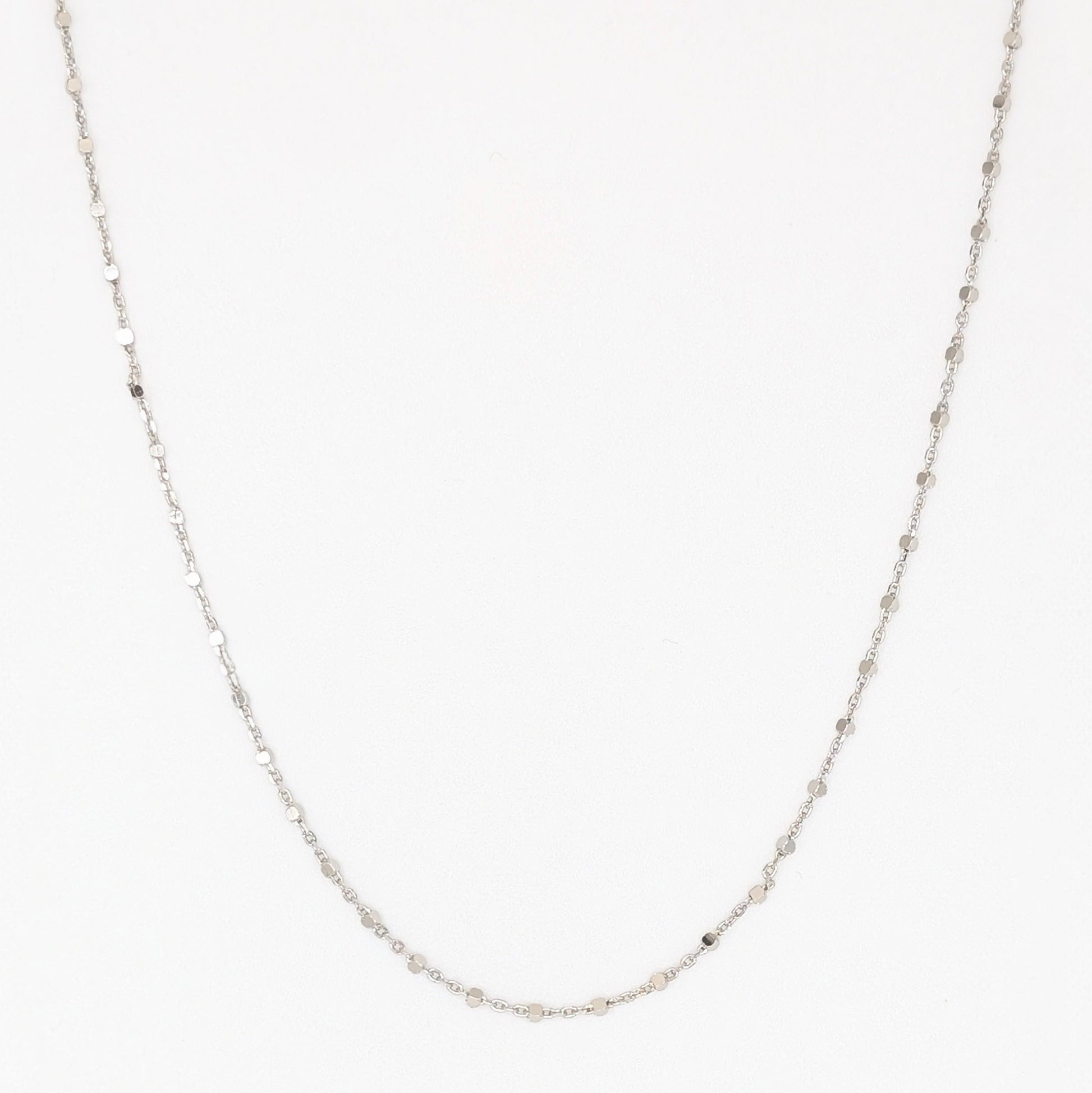925 Sterling Silver Box Cable Chain Rhodium Plated