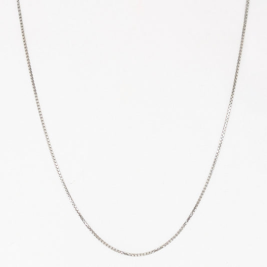 925 Sterling Silver Box Chain 18" - Unisex