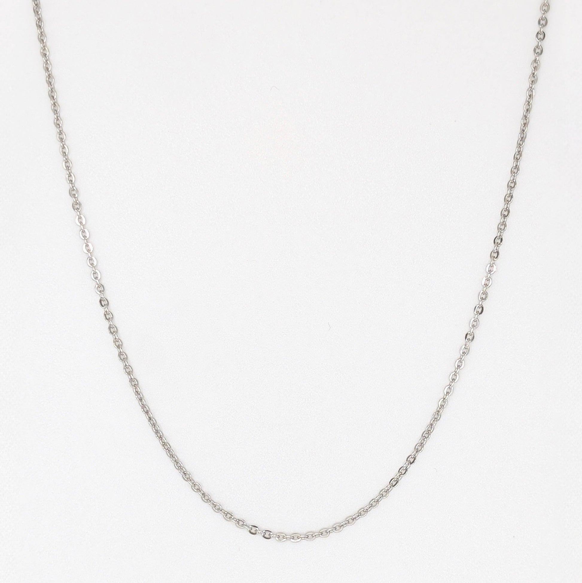 925 Sterling Silver Cable Chain Rhodium Plated