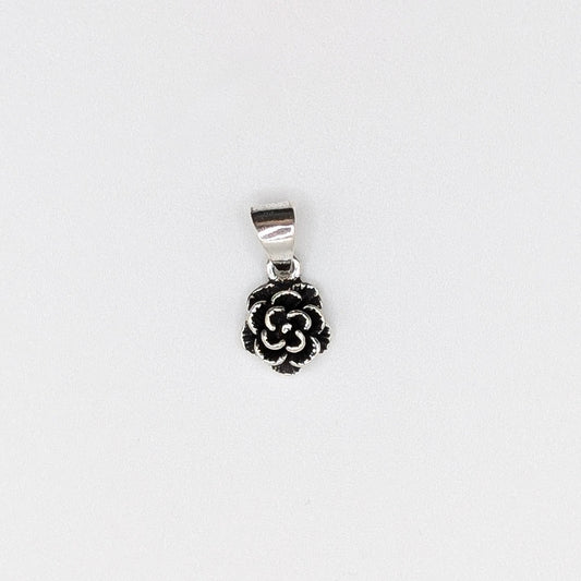 925 Sterling Silver Rose Pendant