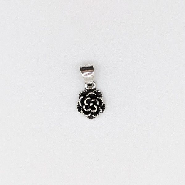 925 Sterling Silver Rose Pendant
