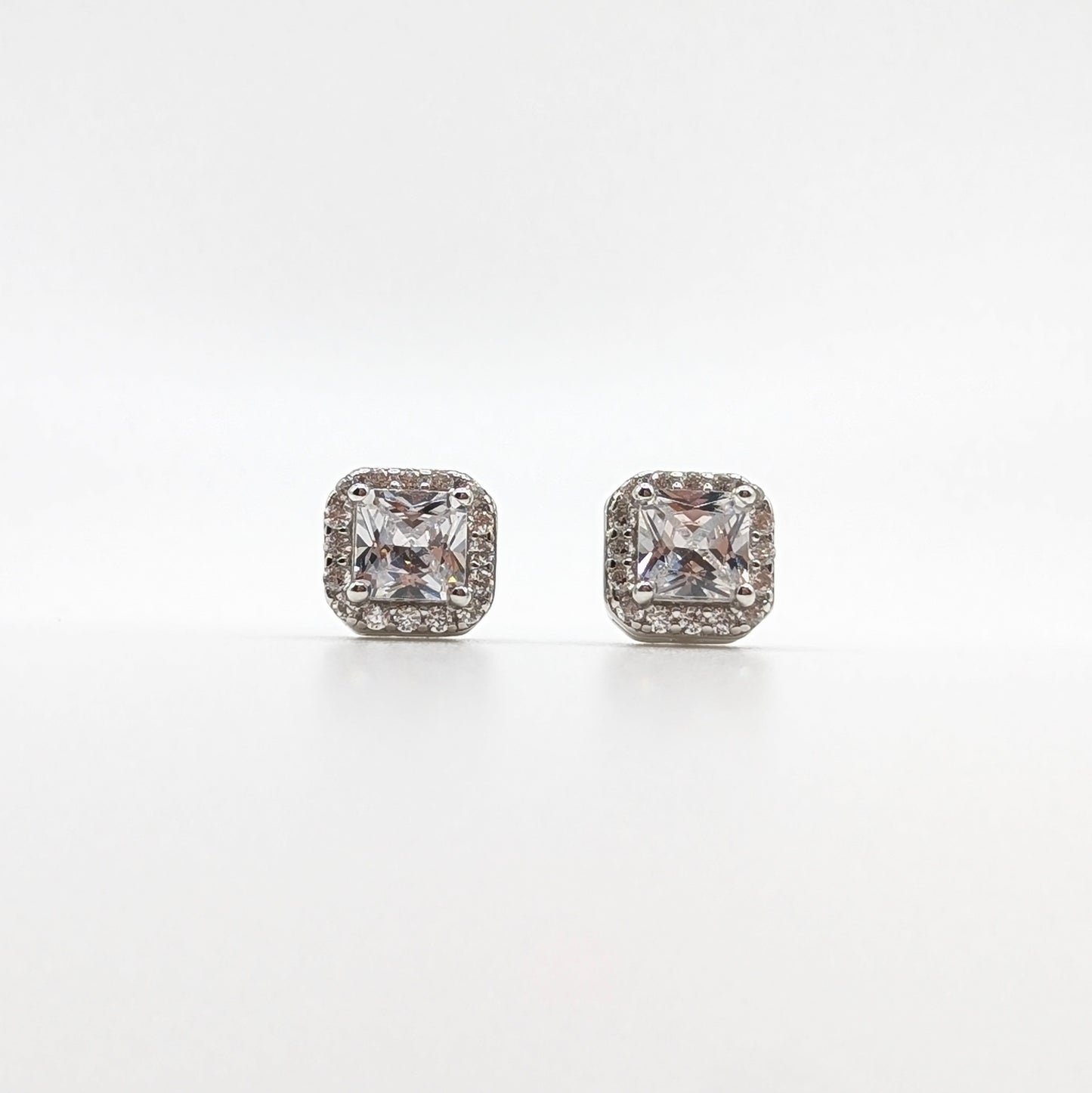 925 Sterling Silver Box Studs Unisex