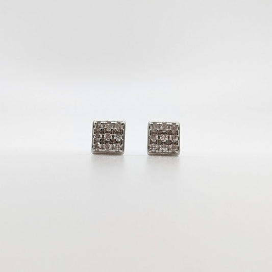 925 Sterling Silver Square Shaped Studs Unisex