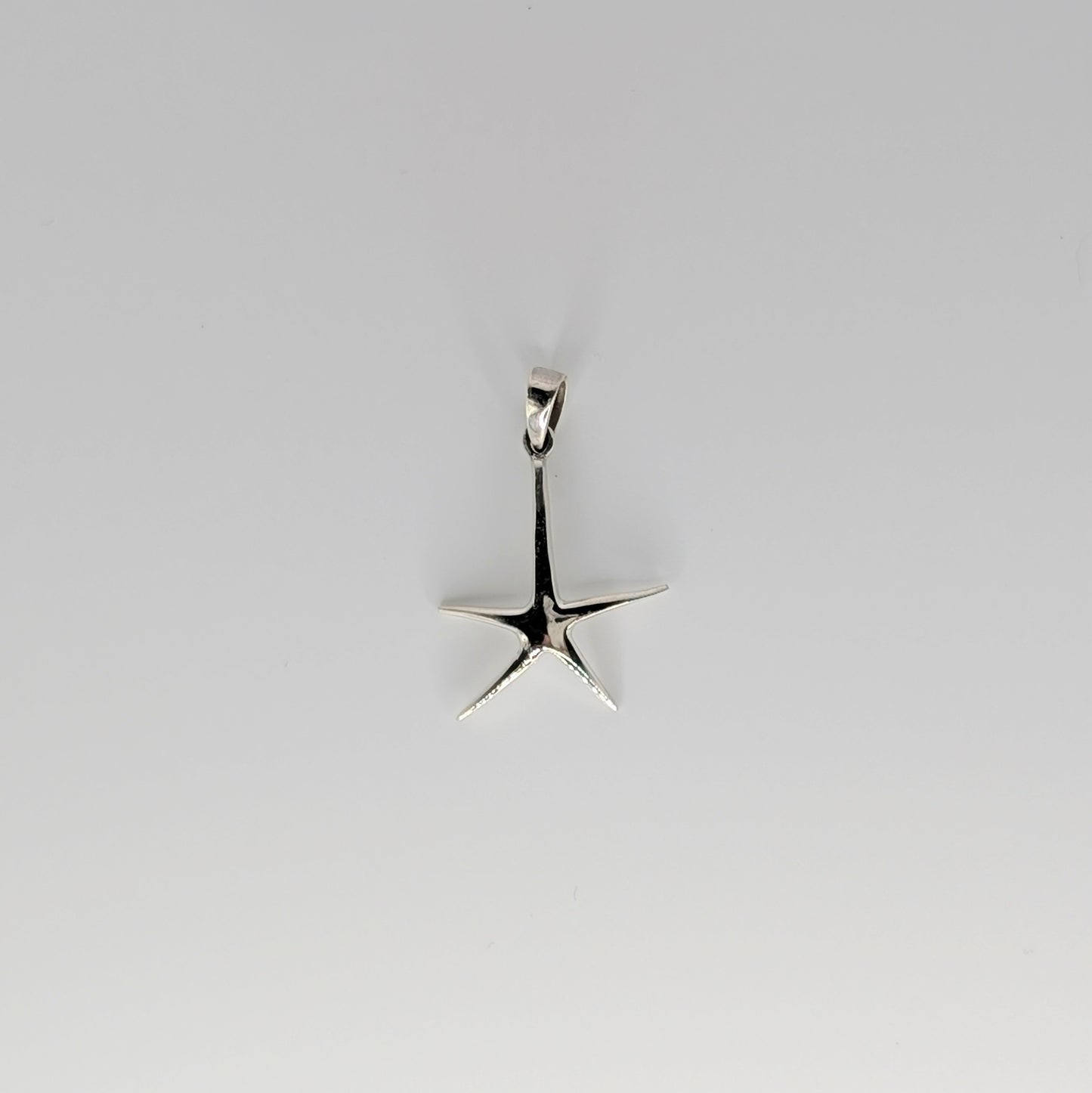 925 Sterling Silver Starfish Pendant Unisex