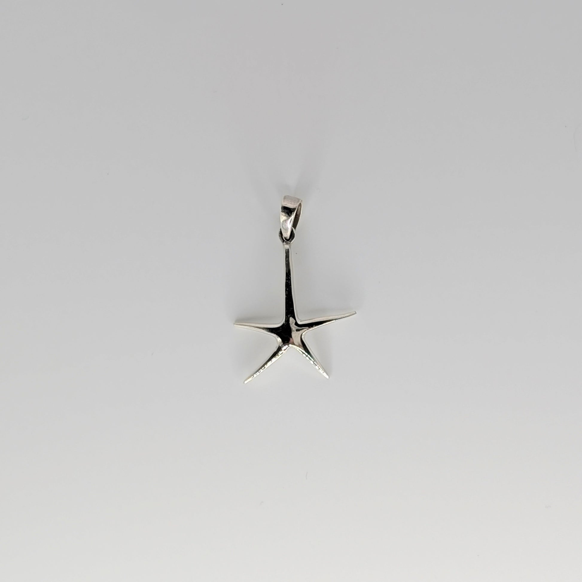 925 Sterling Silver Starfish Pendant Unisex