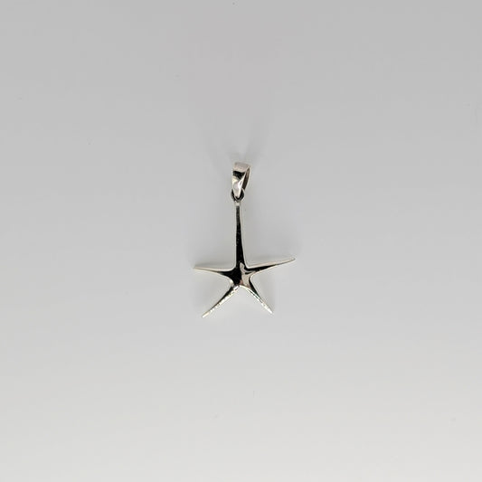 925 Sterling Silver Starfish Pendant Unisex