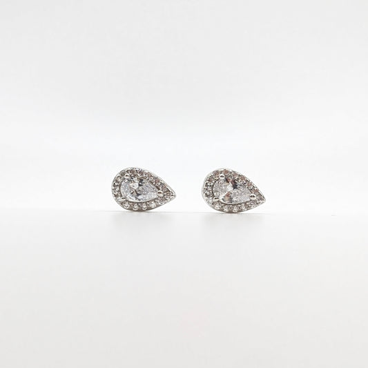 925 Sterling Silver Teardrop Stud Earrings