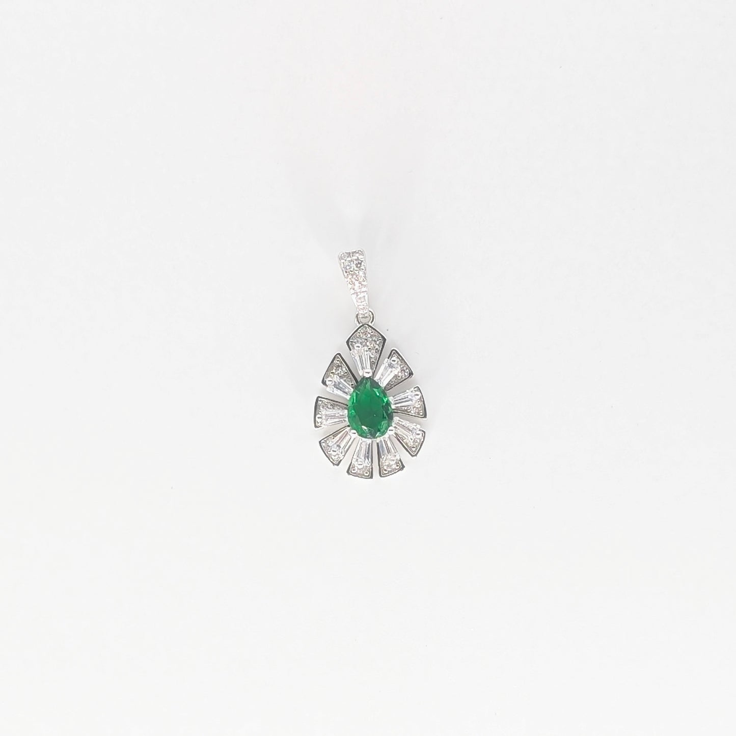 925 Sterling Silver Teardrop Necklace Set with Pendant, Earrings and a Ring