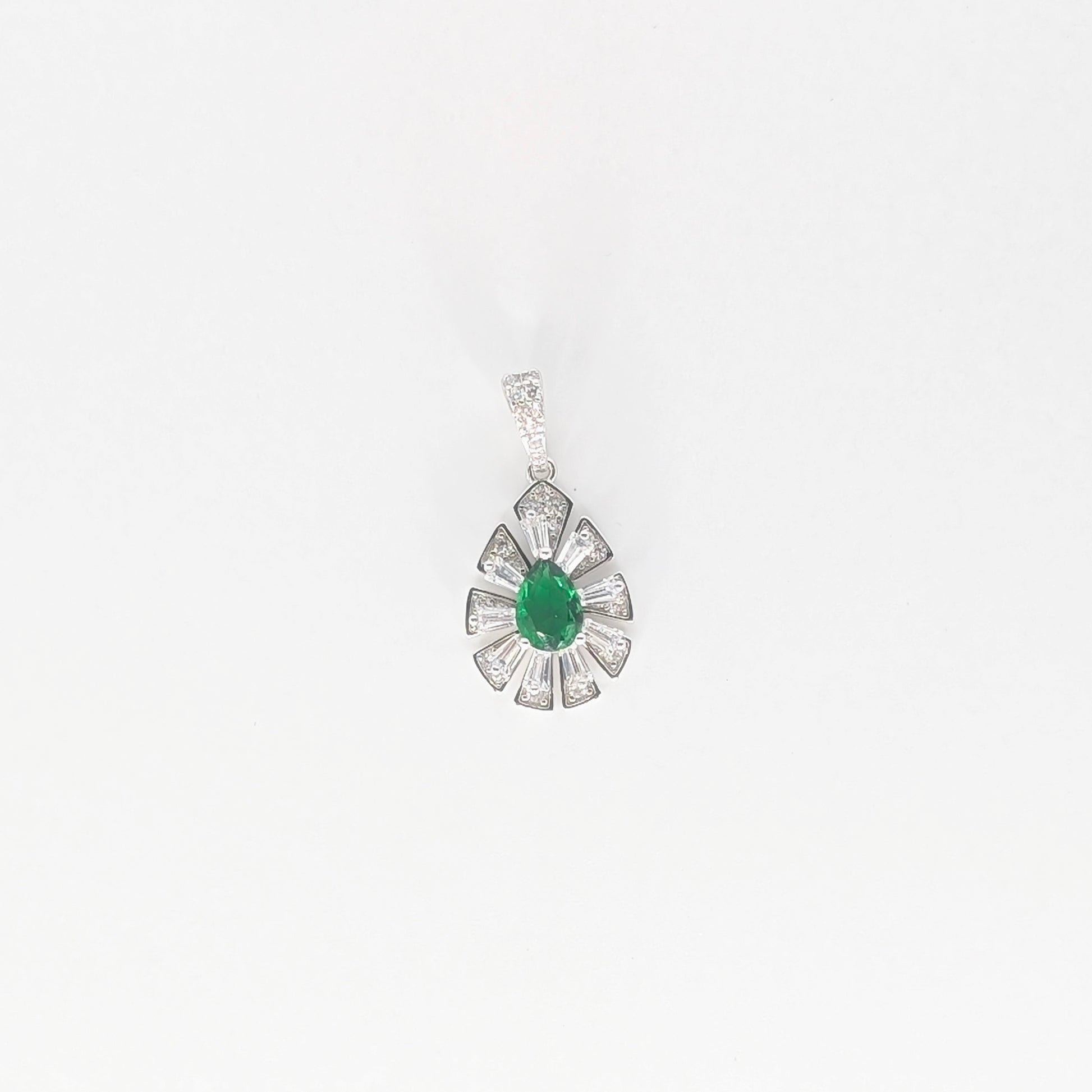 925 Sterling Silver Teardrop Necklace Set with Pendant, Earrings and a Ring