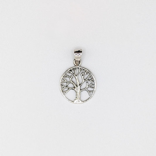 925 Sterling Silver Tree Pendant Unisex