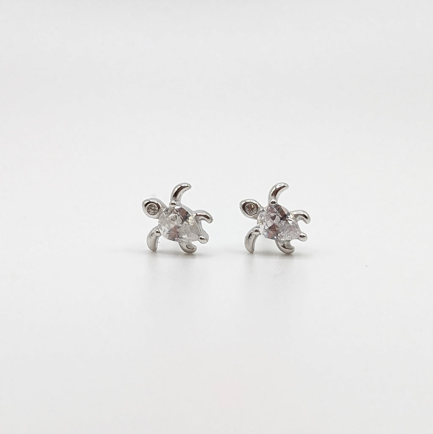 925 Sterling Silver Turtle Stud Earrings Unisex