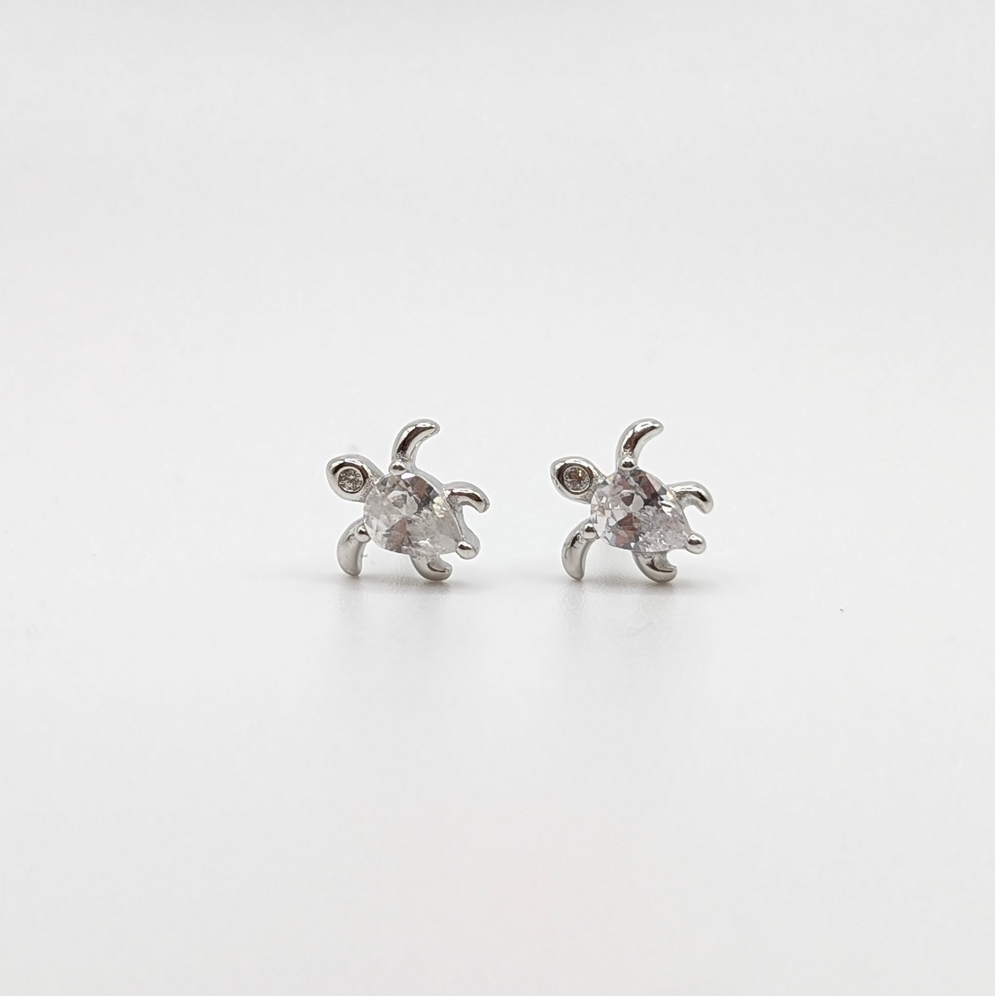 925 Sterling Silver Turtle Stud Earrings Unisex