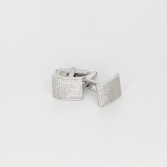 925 Sterling Silver Zircon Cufflinks Formal Wear / Occasion 