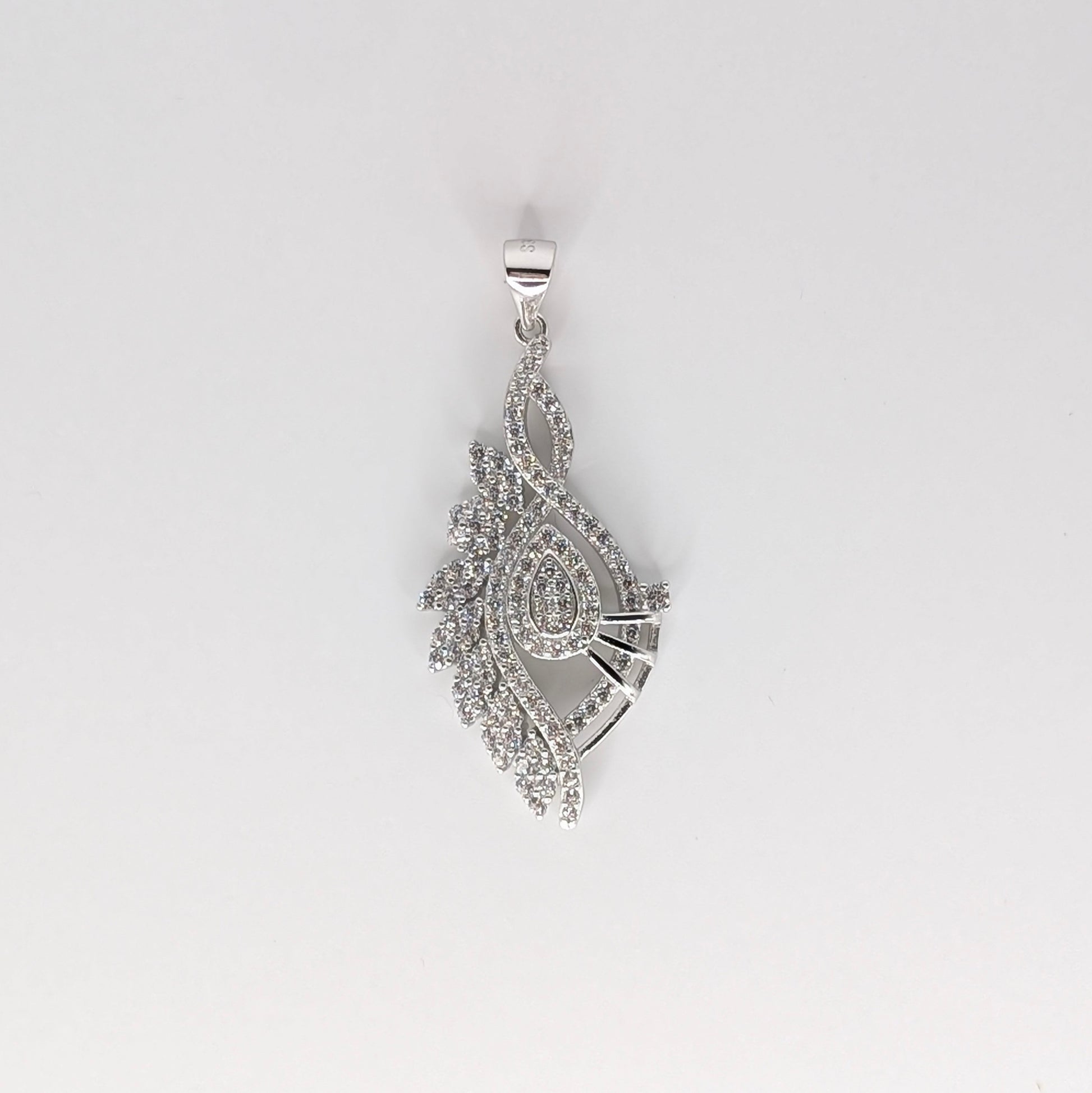 925 Sterling Silver Eye Pendant Zircon