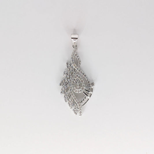 925 Sterling Silver Eye Pendant Zircon